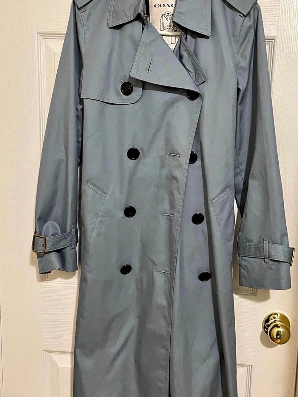 Coach Women's Trench Coat in Blue Like New